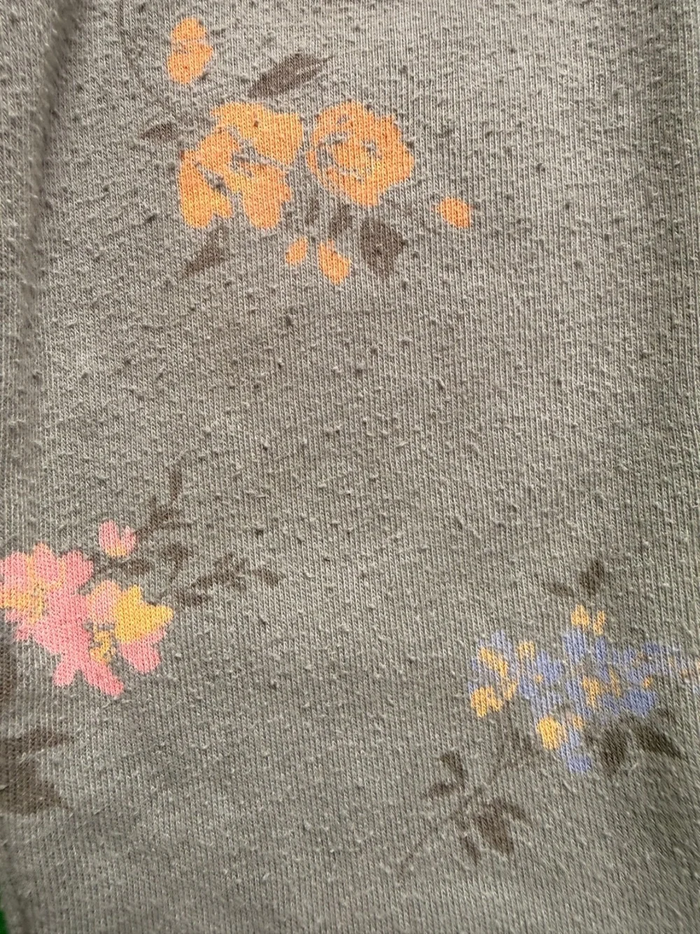💐 OshKosh B'gosh Light Green Sweatpants Girls Floral Pants 4